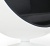Кресло Egg Oval белое с черной тканью фото в интернет-магазине Fabiero