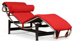 LC4 Chaise Lounge красная экокожа