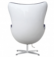 Кресло Egg Fiberglass белое с красной тканью фото в интернет-магазине Fabiero