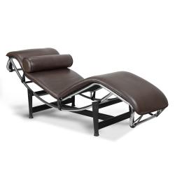 LC4 Chaise Lounge коричневая экокожа