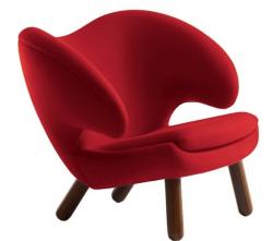 Кресло Pelican красная ткань
