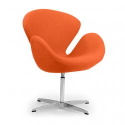 Кресло Swan оранжевая ткань