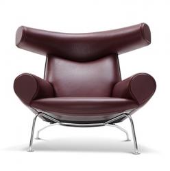 Кресло Ox Lounge коричневая кожа