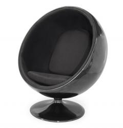 Кресло Ball chair черный с черной тканью