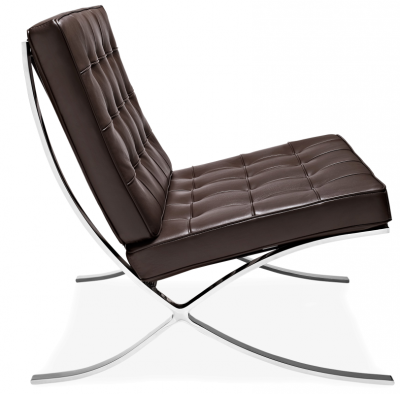 Кресло Barcelona коричневая кожа фото в интернет-магазине Fabiero
