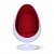 Кресло Egg Oval белое с красной тканью фото в интернет-магазине Fabiero