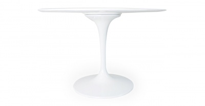 Стол обеденный Tulip белый стекловолокно 120 см фото в интернет-магазине Fabiero