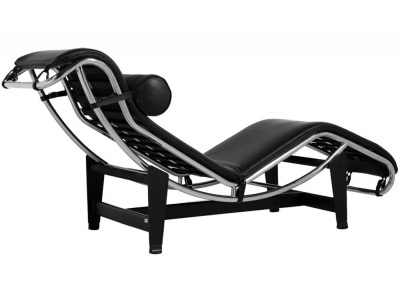 LC4 Chaise Lounge черная кожа фото в интернет-магазине Fabiero
