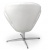 Кресло Swan белая кожа фото в интернет-магазине Fabiero