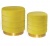 Набор из двух пуфиков Dallas желтого цвета фото в интернет-магазине Fabiero