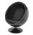 Кресло Ball chair черный с черной тканью фото в интернет-магазине Fabiero