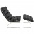 Кресло Sinus Lounge chair style с оттоманкой черная экокожа фото в интернет-магазине Fabiero