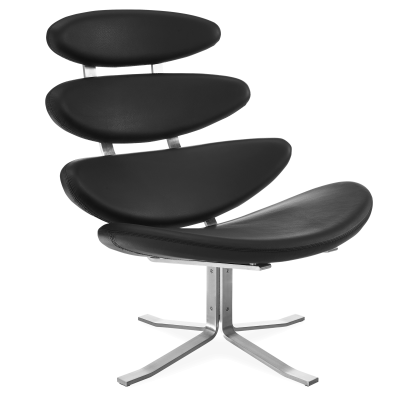 Кресло Corona черная кожа фото в интернет-магазине Fabiero