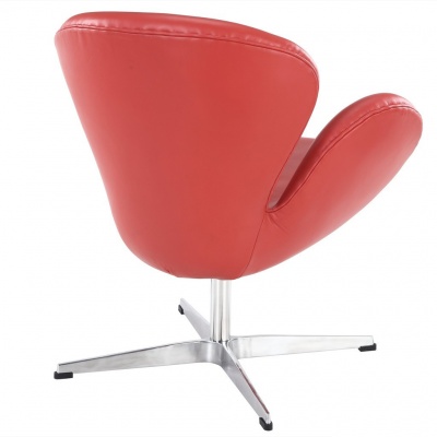 Кресло Swan красная экокожа фото в интернет-магазине Fabiero