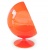 Кресло Ball chair оранжевый с черной тканью фото в интернет-магазине Fabiero
