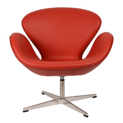 Кресло Swan красная кожа фото в интернет-магазине Fabiero