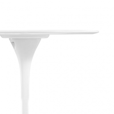 Стол обеденный Tulip белый стекловолокно 110 см фото в интернет-магазине Fabiero