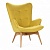 Кресло Contour желтая ткань