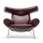 Кресло Ox Lounge коричневая кожа фото в интернет-магазине Fabiero