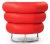 Кресло Bibendum красная кожа фото в интернет-магазине Fabiero