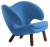 Кресло Pelican синяя ткань фото в интернет-магазине Fabiero