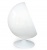 Кресло Ball chair белое с белой тканью фото в интернет-магазине Fabiero