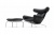 Кресло Ox Lounge черная кожа фото в интернет-магазине Fabiero