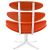 Кресло Corona оранжевая ткань фото в интернет-магазине Fabiero