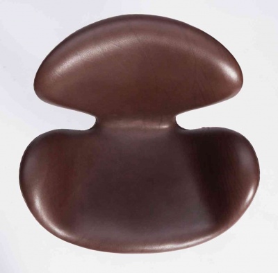 Кресло Swan коричневая кожа фото в интернет-магазине Fabiero