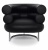 Кресло Bibendum черная кожа фото в интернет-магазине Fabiero