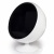 Кресло Ball chair белое с черной тканью фото в интернет-магазине Fabiero