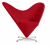 Кресло Heart красная ткань фото в интернет-магазине Fabiero