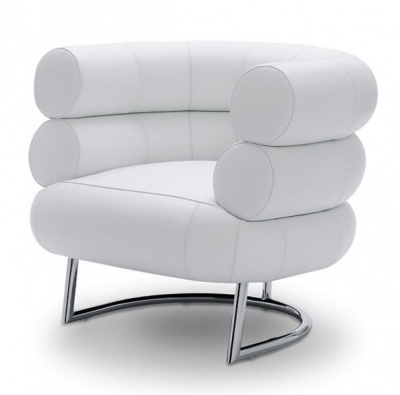 Кресло Bibendum белая кожа фото в интернет-магазине Fabiero
