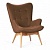 Кресло Contour коричневая ткань