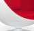Кресло Ball chair белое с красной тканью фото в интернет-магазине Fabiero
