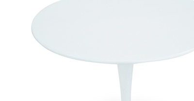 Стол обеденный Tulip белый стекловолокно 70 см фото в интернет-магазине Fabiero