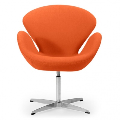 Кресло Swan оранжевая ткань фото в интернет-магазине Fabiero