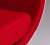 Кресло Egg Oval черное с красной тканью фото в интернет-магазине Fabiero