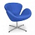 Кресло Swan синяя ткань